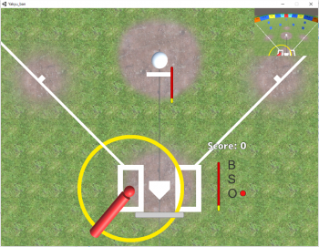 野球盤ゲームの画面