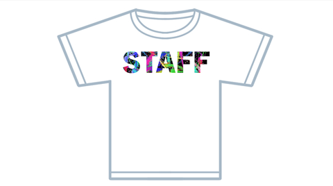 STAFFロゴのTシャツデザイン