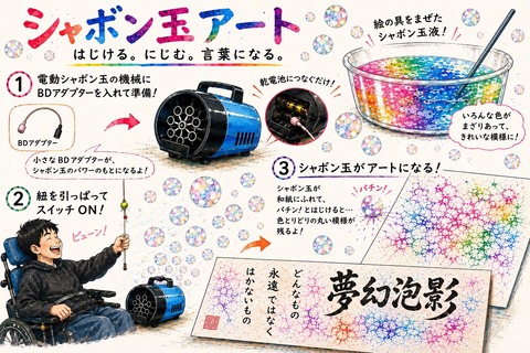 シャボン玉アート