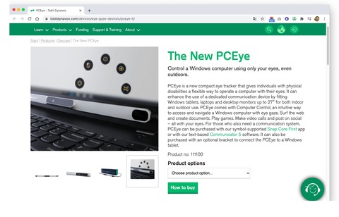 Tobii Dynabox社の新型視線追跡装置PCEyeのプロモーションビデオが公開されました : Sam's e-AT Lab