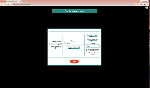 Find the Imageの起動画面