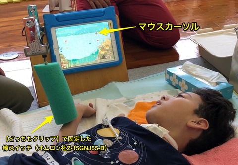 棒スイッチに入力してiPadアプリを操作