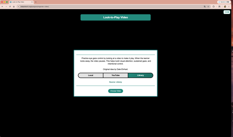 Look-to-Play Videoの起動画面