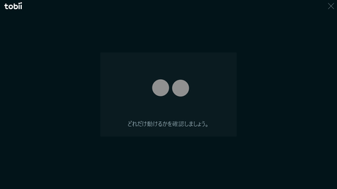 白い円で表示されたユーザーの眼球
