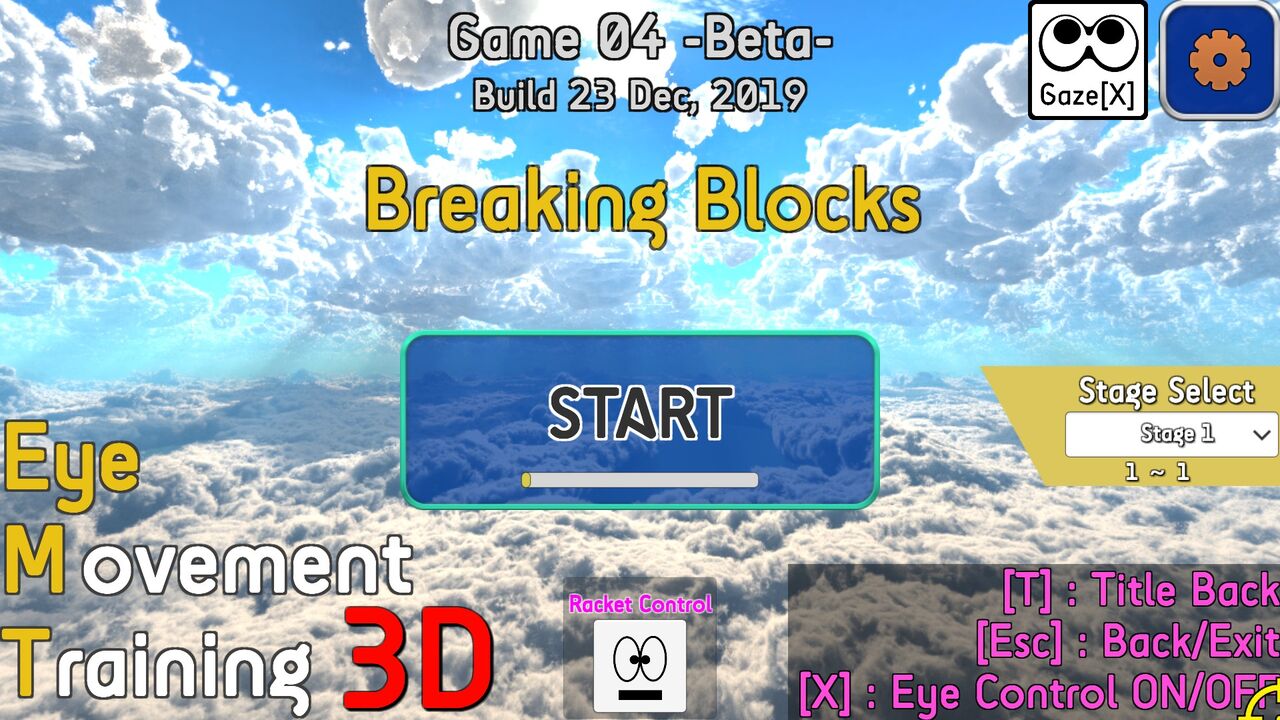 視線入力ゲームアプリeyemot 3d Game 04 ブロック崩し がアップデートされました Sam S E At Lab