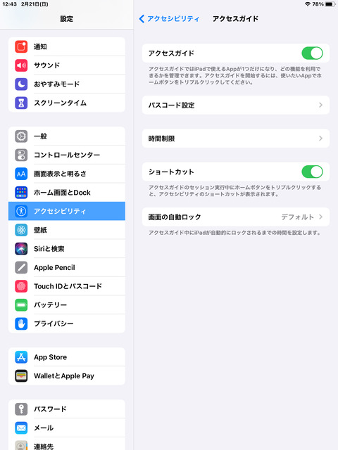 iPadOS14.4のアクセスガイド