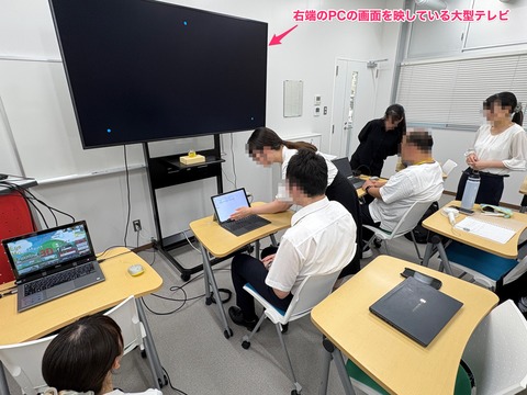 キャリブレーションを調整する院生
