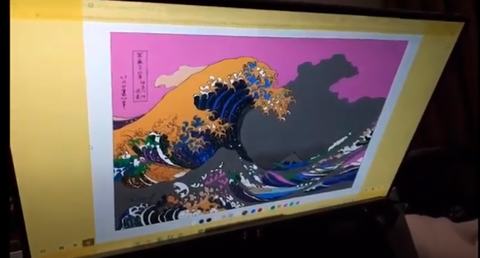 視線入力で色付した作品