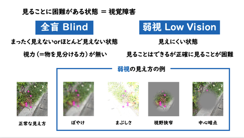 見ることに困難がある状態とは