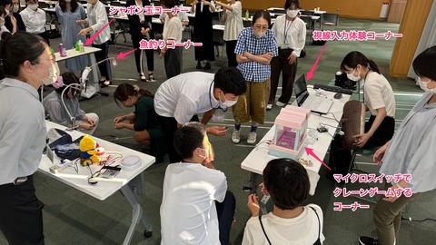 各種体験コーナーの様子