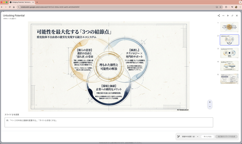 分量を減らしたスライド