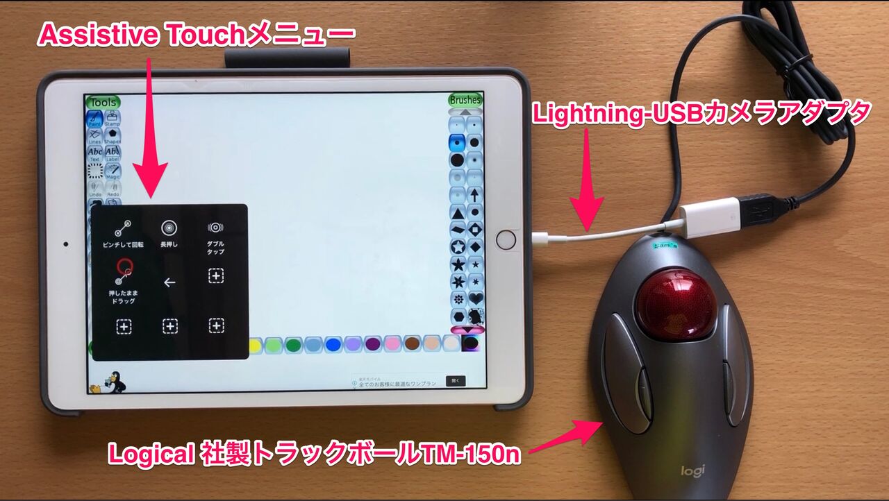 Ipadで絵を描く際 ポインティングデバイスの左クリックを押し続けることができない場合の解決方法 Sam S E At Lab