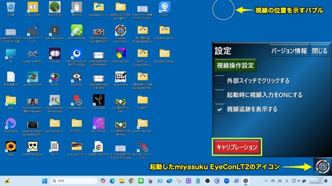 miyasuku EyeConLT2の設定画面