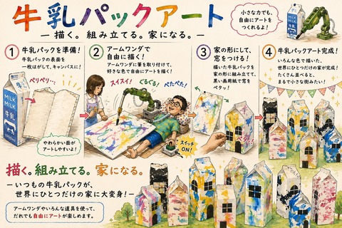 牛乳パックアート