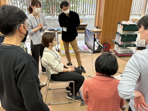 視線入力の実習中02