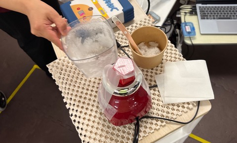できあがったかき氷