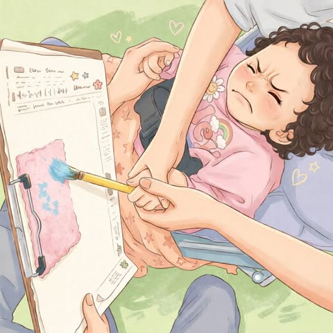 神の手で絵を描いているけれど子どもは？