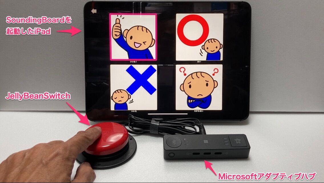 Microsoft Adaptive HubをiPadのスイッチコントロール用