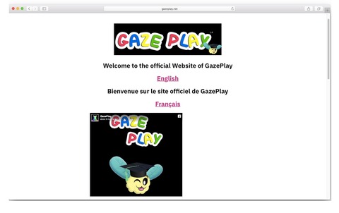 GazePlayのサイトトップ