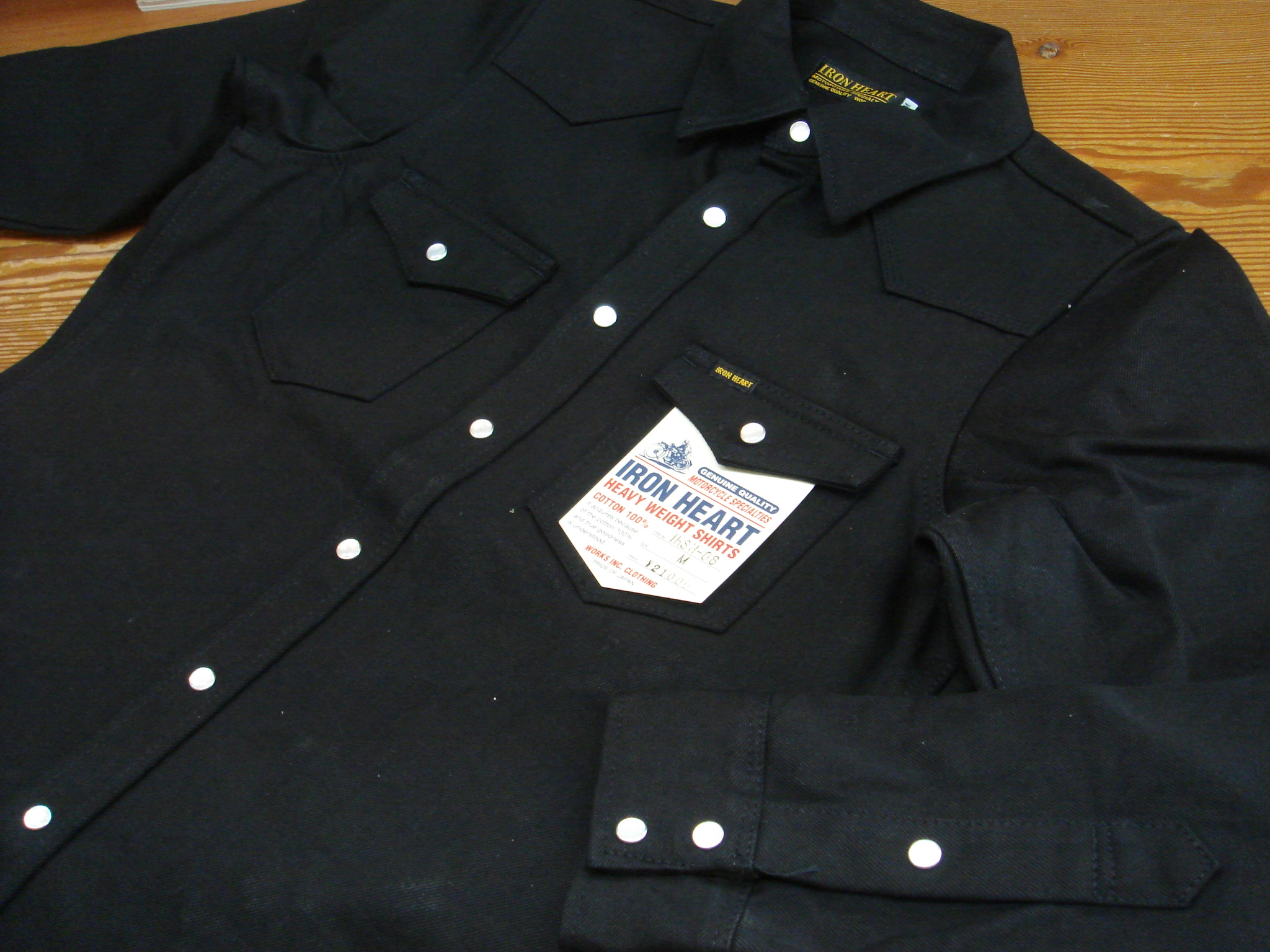 アイアンハート　黒鎧　ウェスタンシャツ　М アイアンハート 黒鎧 ウェスタンシャツ М IRON HEART 黒鎧ウエスタン