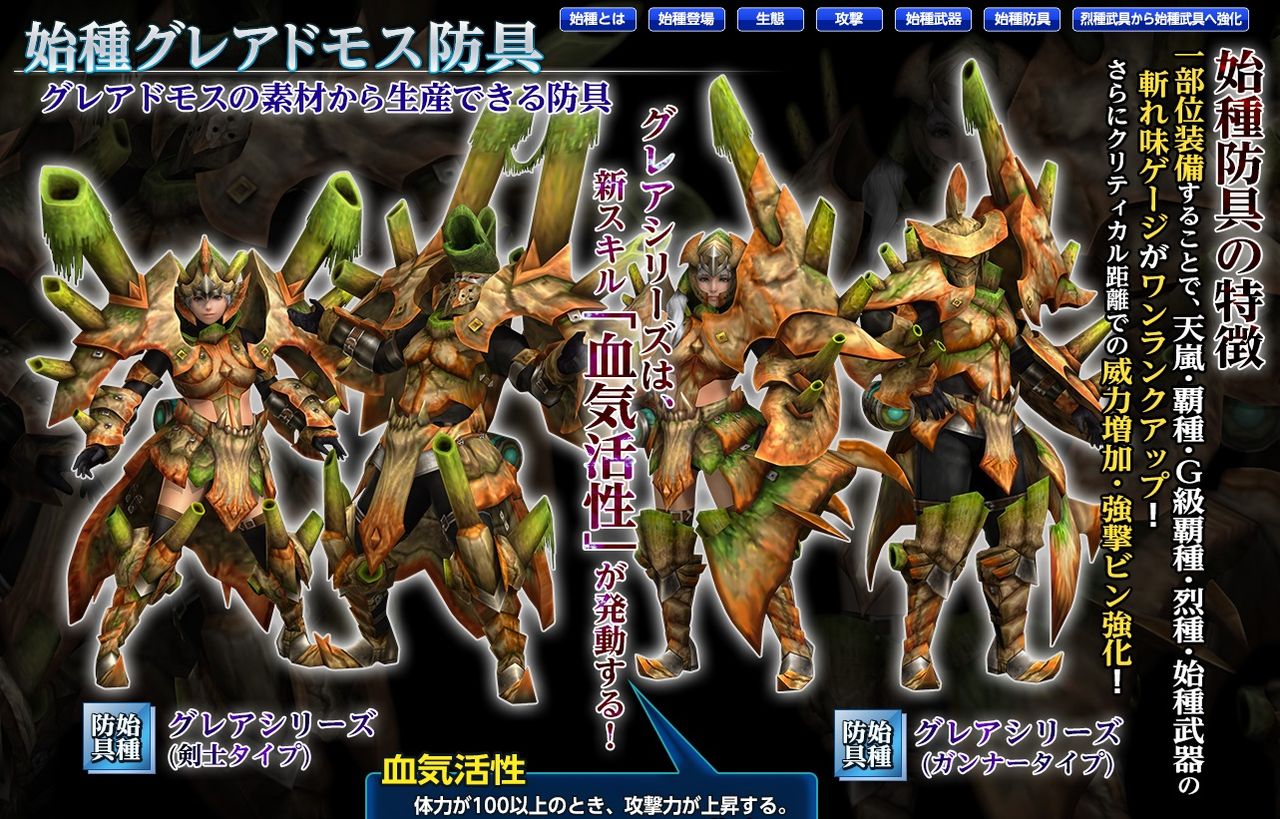 G7プレビューサイト第3回更新 Mhf Z イブコレ