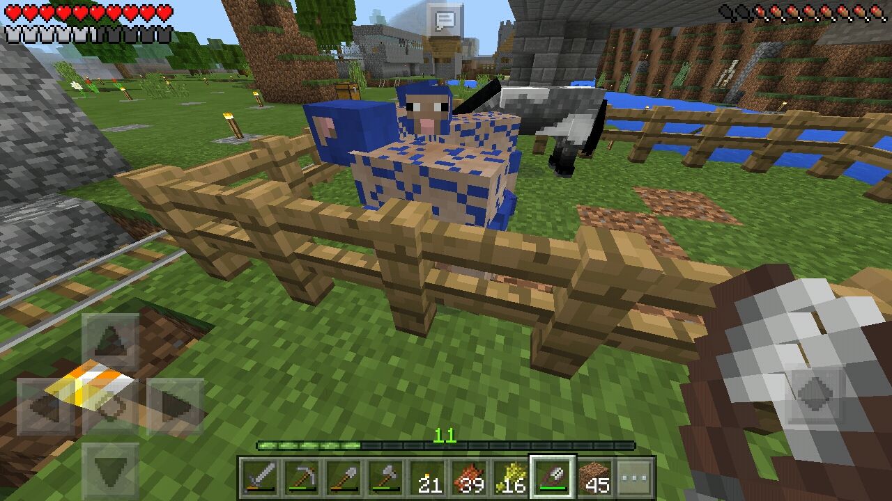 その61 羊の毛刈りと新拠点１階の壁作り たけろぐ Minecraft部