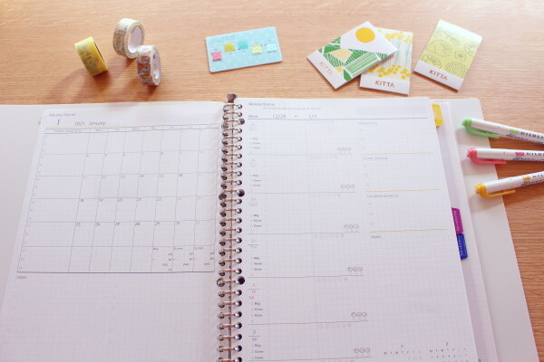 20201225_手帳2021monthly_weekly