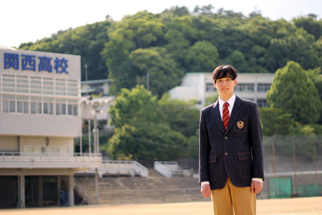 岡山私立関西高校男子 制服 桃太郎ジーンズジャケット 着用期間約3ヶ月