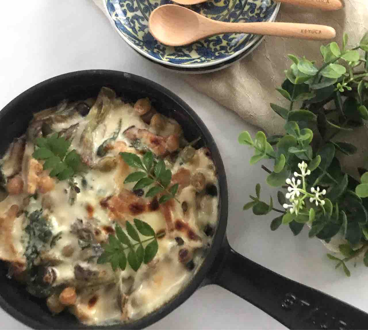 筍とこごみとタラの芽のグラタン My Happy Time 筍とこごみとタラの芽のグラタン My Happy Time