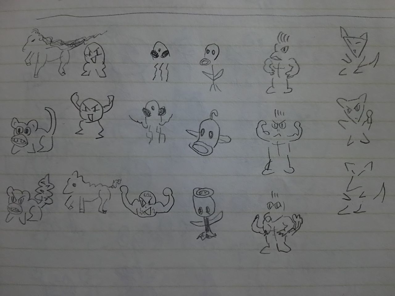 絵が下手な自分がポケモン初代を何も見ずに描く メモ的なやつ