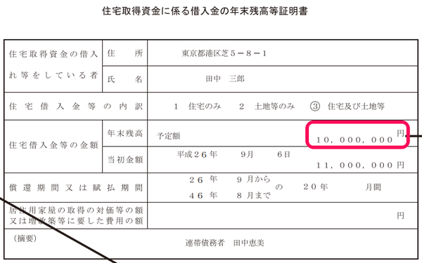 年末残高等証明書