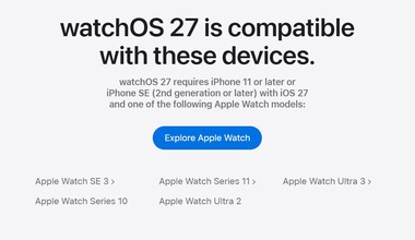 ｢Apple Watch Series 9｣も｢watchOS 27｣に対応 発表直後の対応機種リストになくて非対応と思われるも無事追加されるのサムネイル