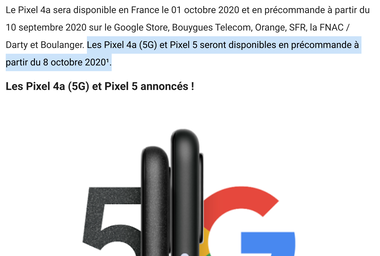 google-france-pixel-5-date