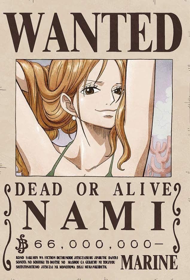 ワンピース ナミさんの手配書かわいいよな 画像あり One Piece World ワンピース ナミさんの手配書かわいいよな 画像あり One Piece World