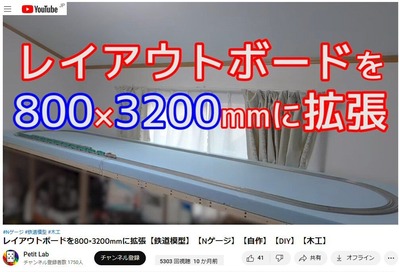 800x3200mm レイアウトボードPetitLabさん1