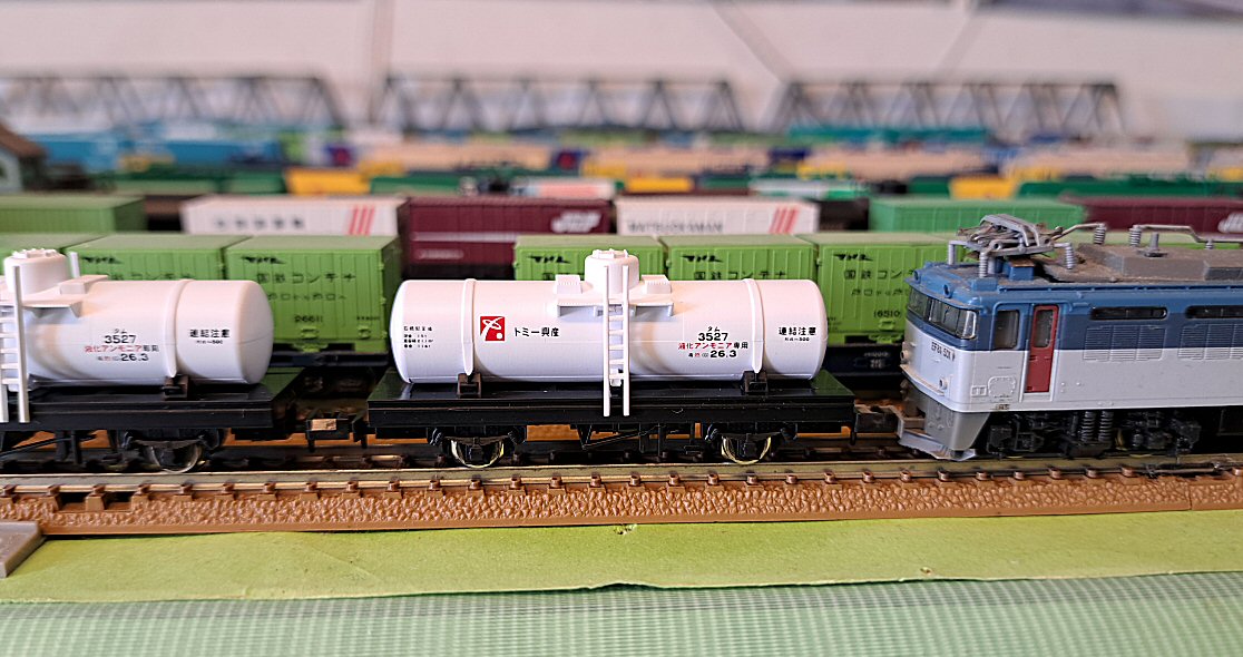 EF81 502牽引タンク車混成15両編成下り2 : 鉄道模型おもちゃ倶楽部
