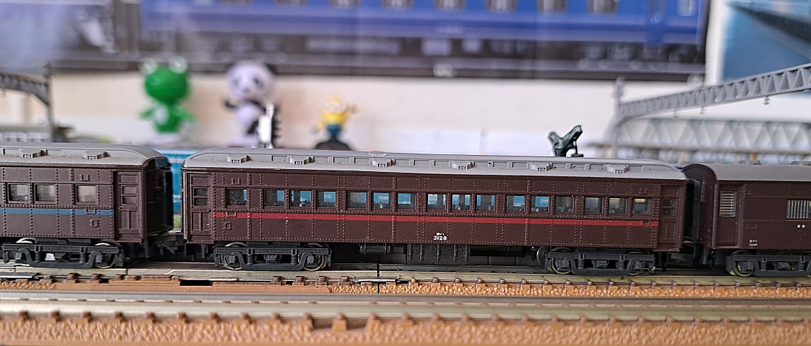 C57牽引旧客車茶色6両混成編成上りから : 鉄道模型おもちゃ倶楽部