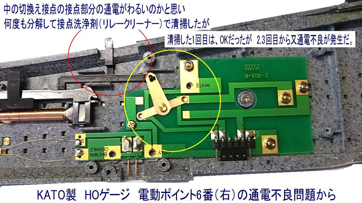 KATO製HOゲージ電動ポイントの通電不良から : 鉄道模型おもちゃ