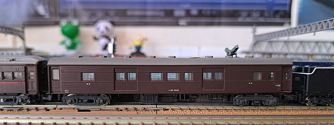 C57牽引旧客車茶色6両混成編成上りから : 鉄道模型おもちゃ倶楽部