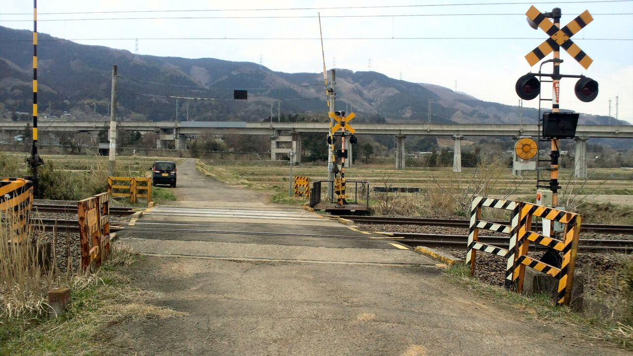 東北本線宮城の踏切5 鹿の子踏切 仮想鉄道塗り絵道場 東北本線宮城の踏切5 鹿の子踏切 仮想鉄道塗り絵道場
