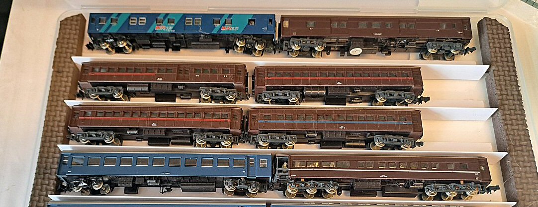 C57牽引旧客車茶色6両混成編成上りから : 鉄道模型おもちゃ倶楽部