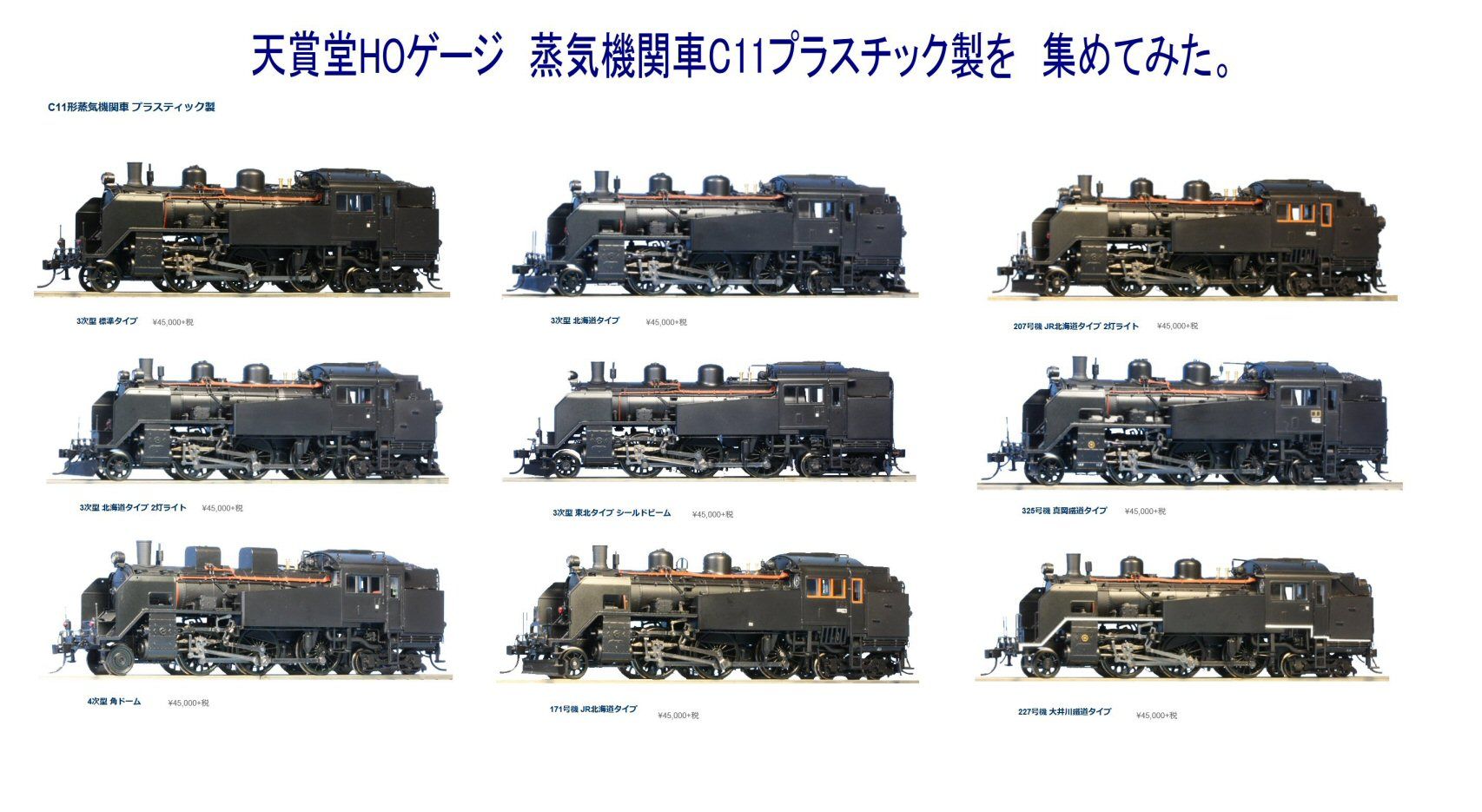 TOBYトビー模型店 C11形蒸気機関車 未塗装キット HOゲージ