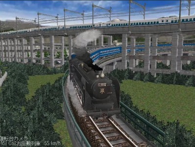 越河レイアウトカメラ切替ローカル見張線C62-10