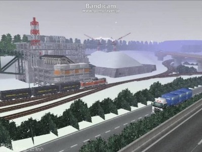 単線自動運転4編成雪景色6