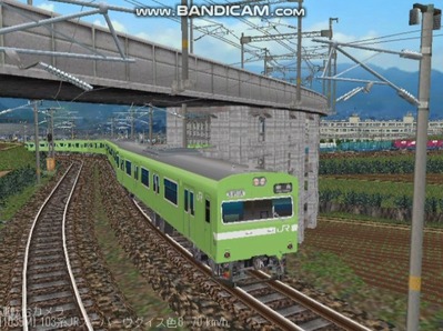 越河レイアウト103シリーズ102-103系低運転台ウグイス色体質改善5