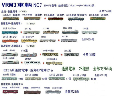 新VRM3車両NO7通勤電車