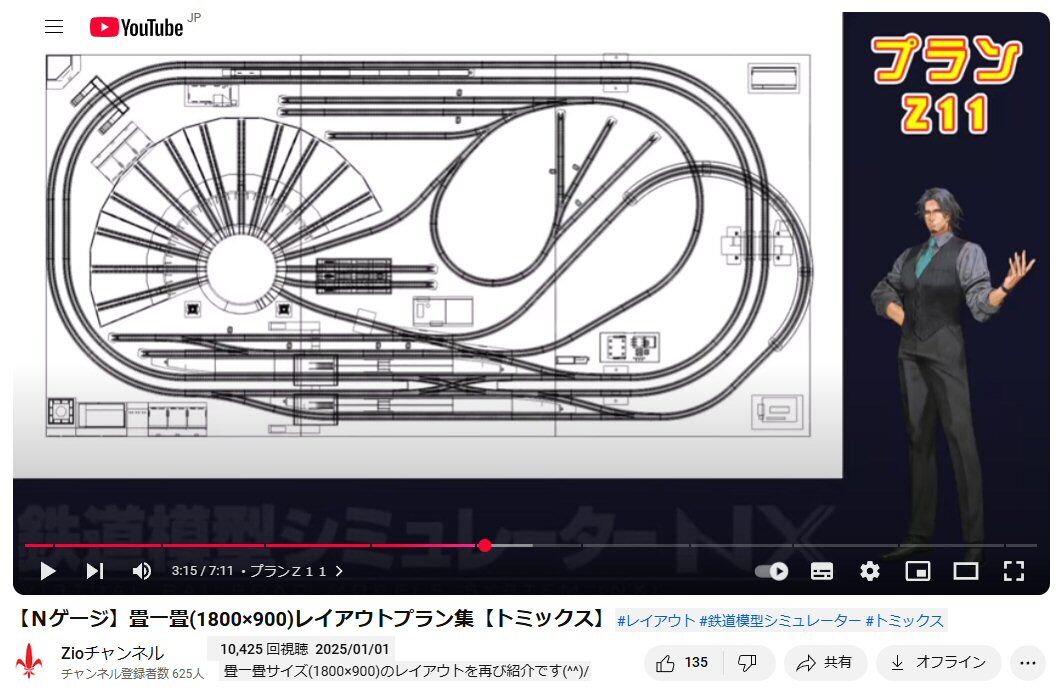 NX版Nゲージ畳一畳(1800×900)レイアウト集から : 新VRM3☆井戸端会議