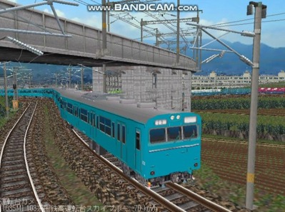 越河レイアウト103シリーズ88-103系高運転台スカイブルー色5