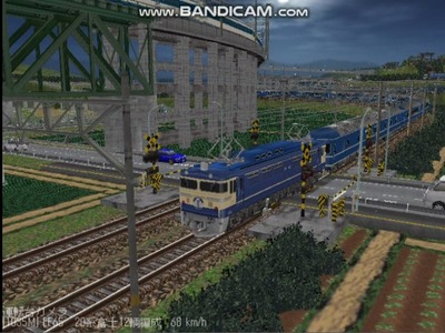 越河レイアウト夜汽車シリーズ14-EF65-500富士6