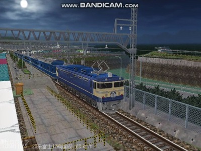 越河レイアウト夜汽車シリーズ14-EF65-500富士5